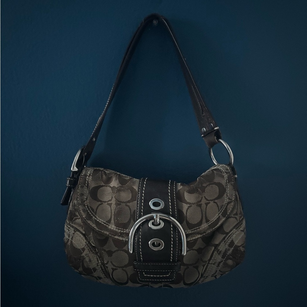Coach Brown Patterned Shoulder Bag